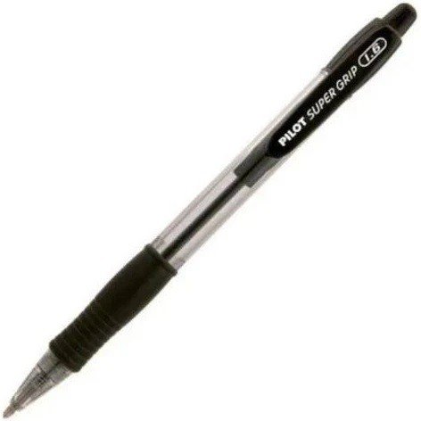 Caneta Esferográfica PILOT Super Grip Retrátil 1.6mm Preta