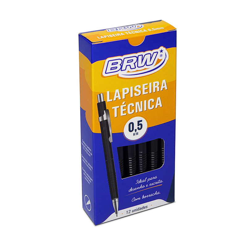 Lapiseira Técnica 0.5mm LP0512 BRW - Preto - Frame Papelaria