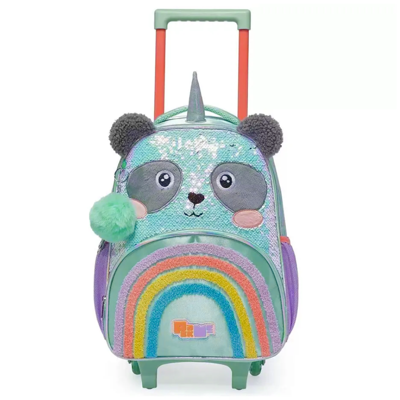 e*r様 InnocentWorld HAPPY PACK Mサイズ　グリーン Mochila de Rodinhas Pack Me Sweet Panda Paetê PACIFIC - Verde