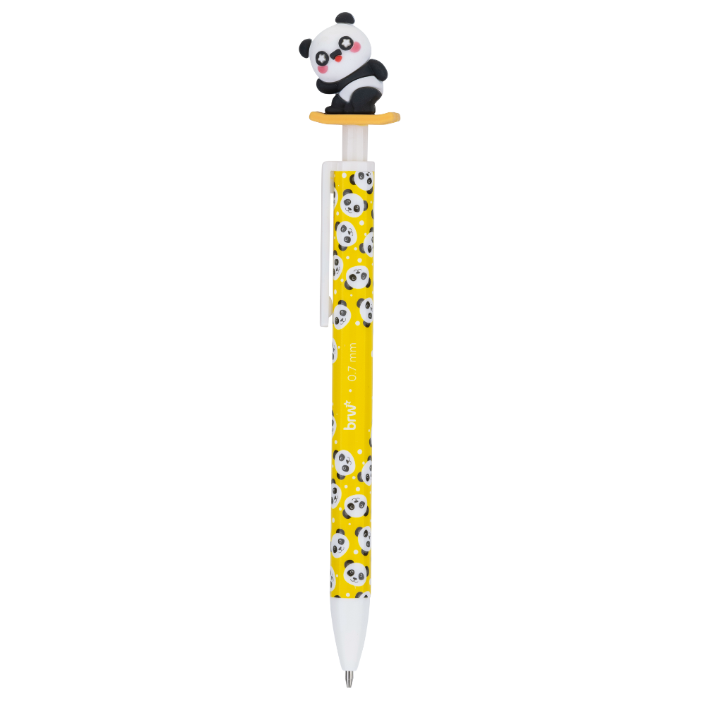 Lapiseira 0.7 Panda Colors Ponteira Divertida BRW - Amarelo