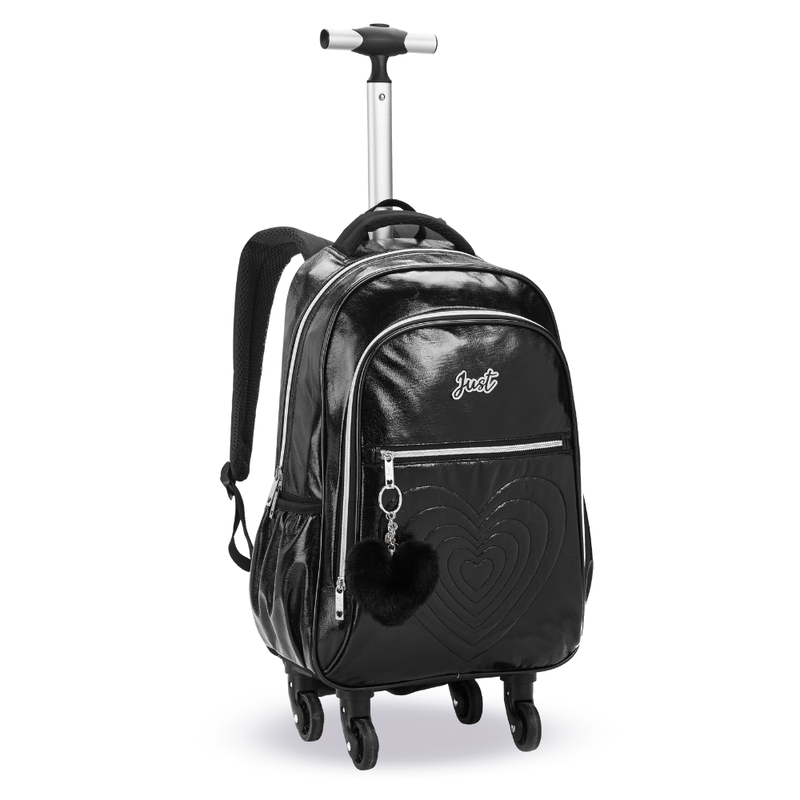 Kit Mochila de Rodinhas + Lancheira + Estojo Love Just DENLEX