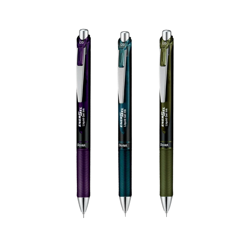 Caneta Gel Pentel Energel Roxo 0.5mm | Black Colors | Escrita