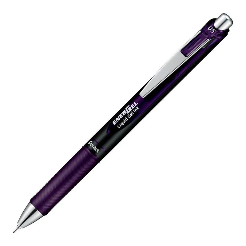 Caneta Gel Pentel Energel Roxo 0.5mm | Black Colors | Escrita
