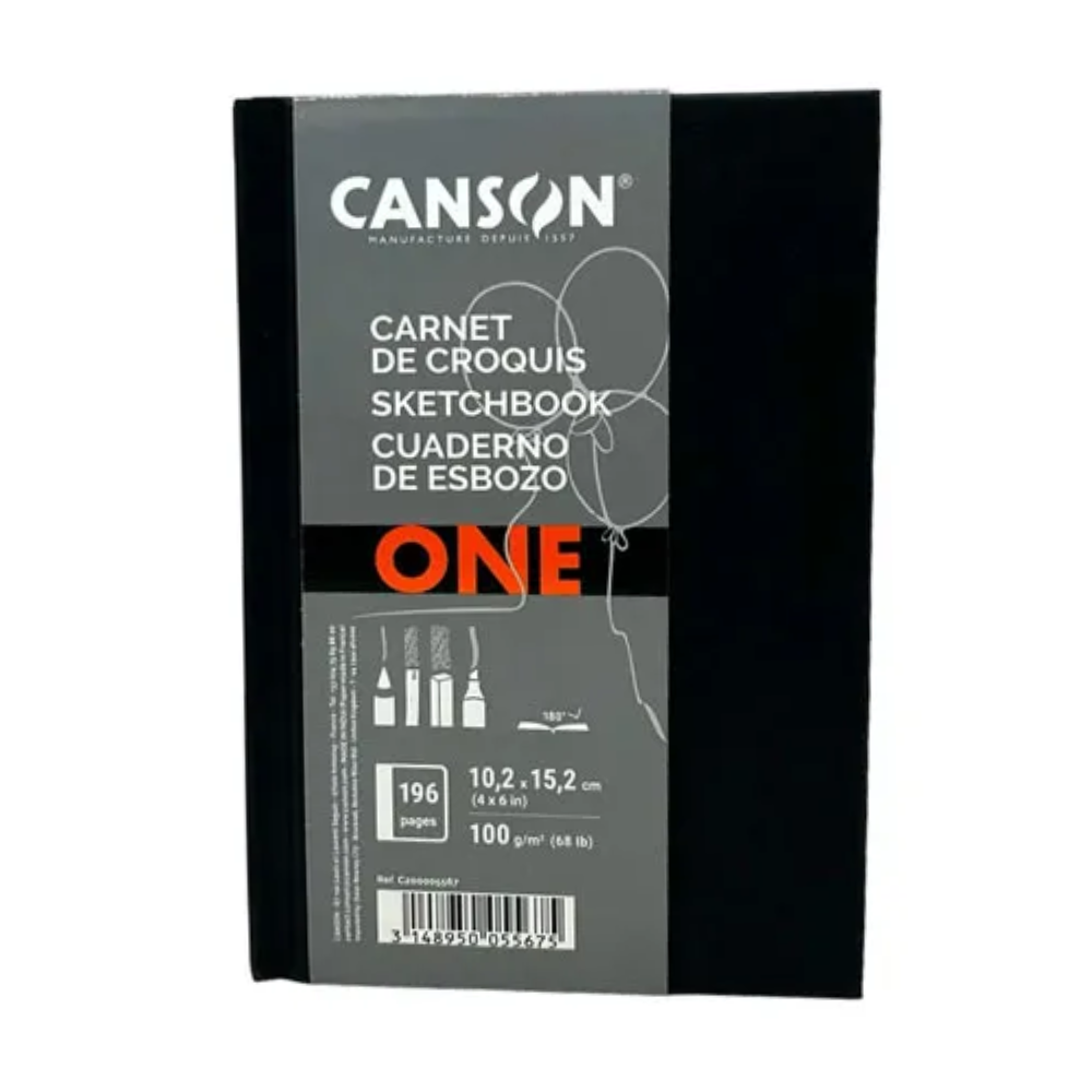Caderno Sketchbook Desenho 100g/m² 98 Folhas A6 10,2x15,2cm CANSON